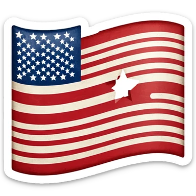 American flag turned upside down  sticker
