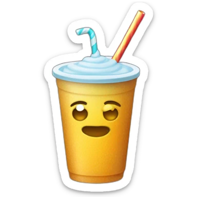 A magic wand used as a straw in a sodacup sticker