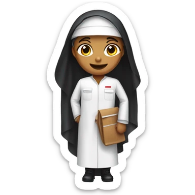 engineer in dubai with an abaya and a barbecue sticker