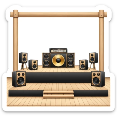 stage at the music festival sticker