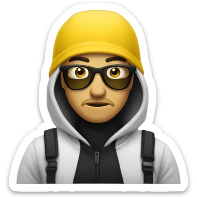 yellow bank Robber emoji  sticker