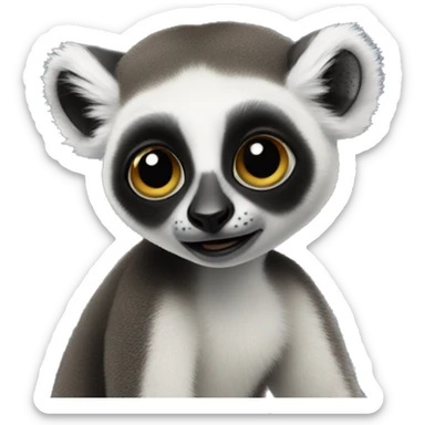 couqette lemur sticker