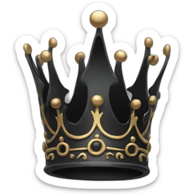 Black crown  sticker