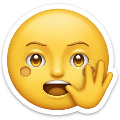 A emoji slapping its face sticker