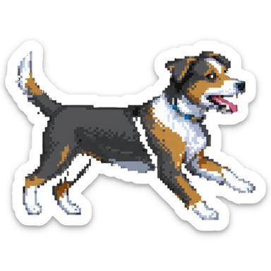 fast running dog sticker