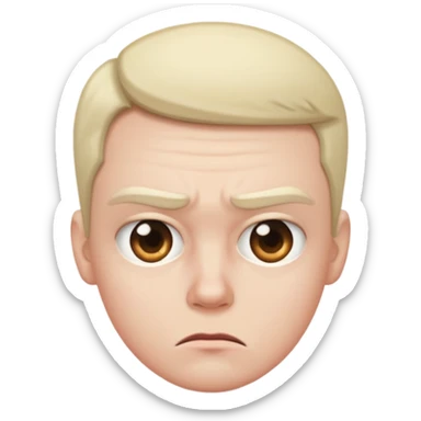 Annoyed lifted eyebrow  sticker