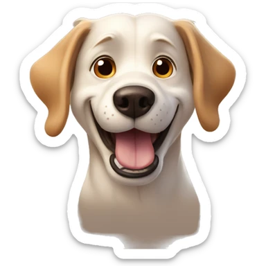 dog in pixar art style sticker