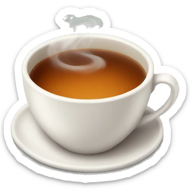 Hot cup of tea sticker
