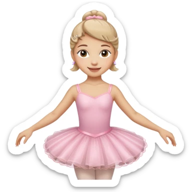 Smiley face with a ballerina sticker
