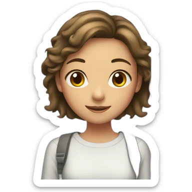 a girl and a door sticker