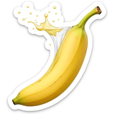 a banana squirting juice sticker