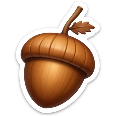 acorn emoji without human face sticker