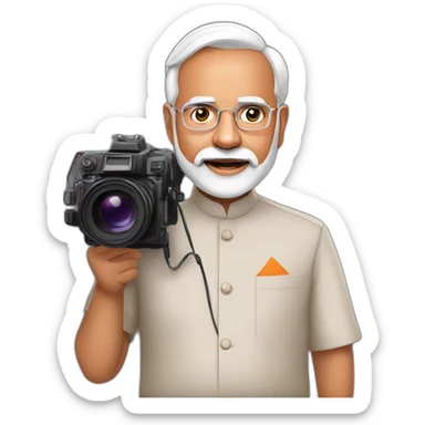 Narendra Modi as a cameraman sticker