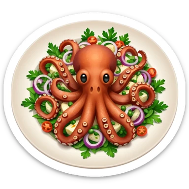 cooked octopus salad sticker