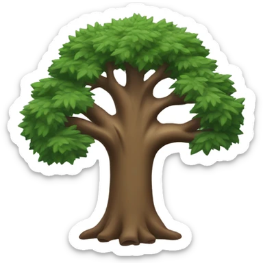 evergreen tree with muscle arms sticker