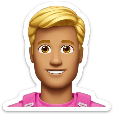 Ken in Barbie sticker