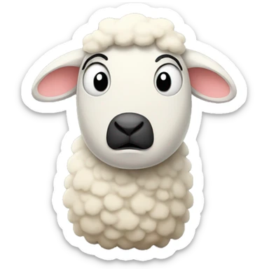 Hungry sad sheep  sticker