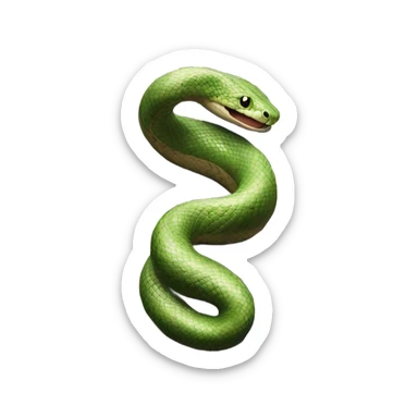 A snake curled around the Empire State Building sticker