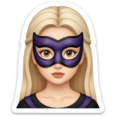 a beautiful girl wearing dusk mask sticker