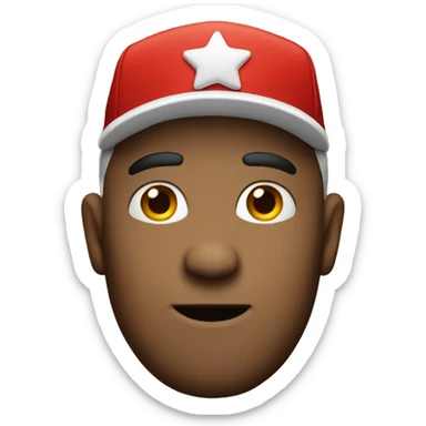 Red hat wearing white man sticker