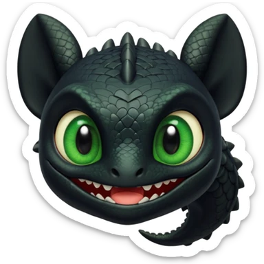 Toothless face only from how to train your Dragon sticker