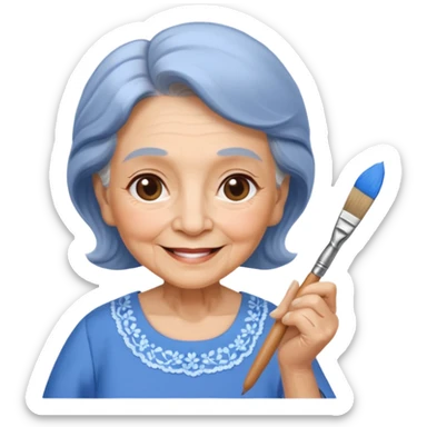 Grandma is painting 🖼️🎨👵🏻  sticker