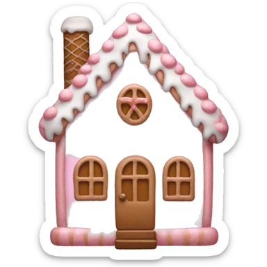 light pink gingerbread house sticker