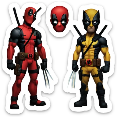 Deadpool x wolverine  sticker