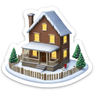 Christmas house sticker