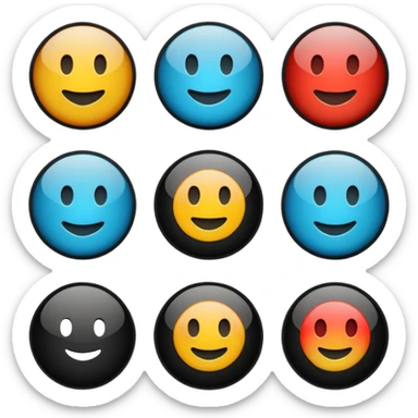 Play buttons black sticker