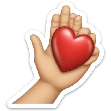 mitad de una manos de corazon sticker