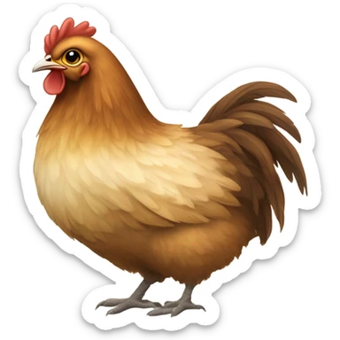 Cute hen sticker