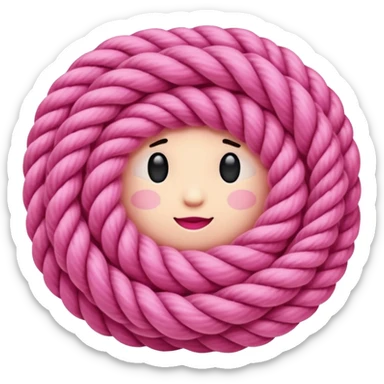 pink yarn sticker