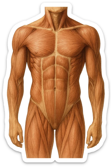 muscoli del Core anatomia senza scritte sticker
