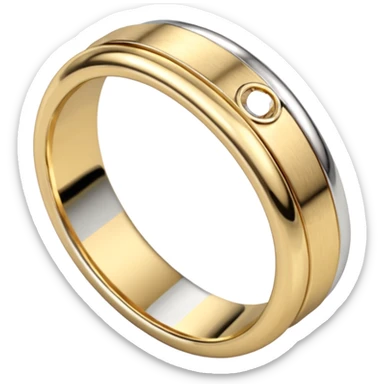 Tot et moi ring two toned mostly silver sticker