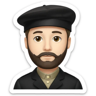 Claude Monet wear black berret hat sticker