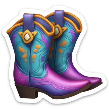 Cowboy boots sticker