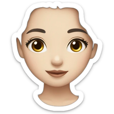 Beautiful girl,Black hair,wavy hair，long hair,White skin,oval face,big eyes,Black eyes,Chinese sticker