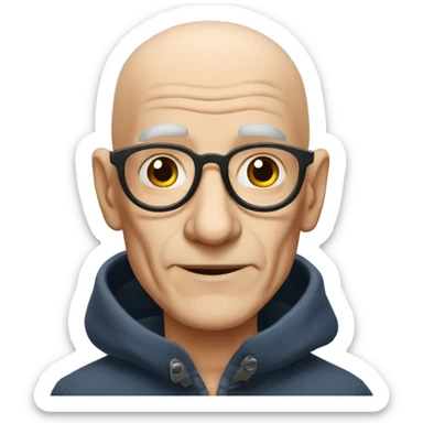 hairless old Frenchman sticker