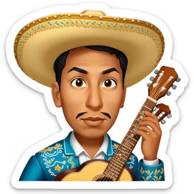 Mariachi Guitarist sticker