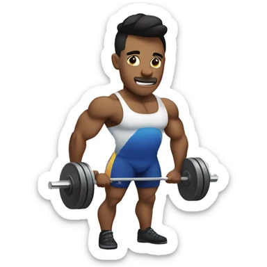 weightlifter with sidecut sticker