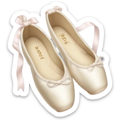 Ballet ivory pointe shoes  sticker