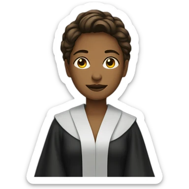 lawyer women Wearing a robe sticker