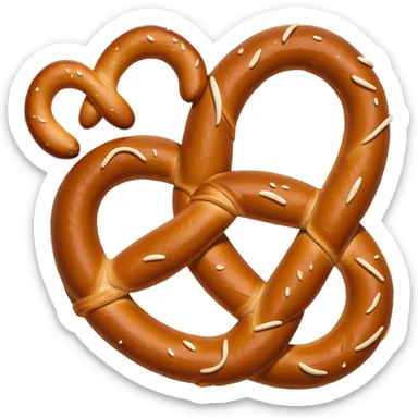 pretzel, white background sticker