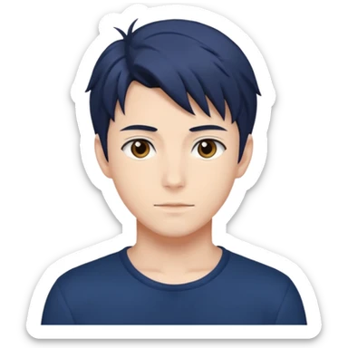 handsome young romantic shoujo anime guy sticker