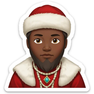 greenland citizen traditional outfit standing full scale sticker