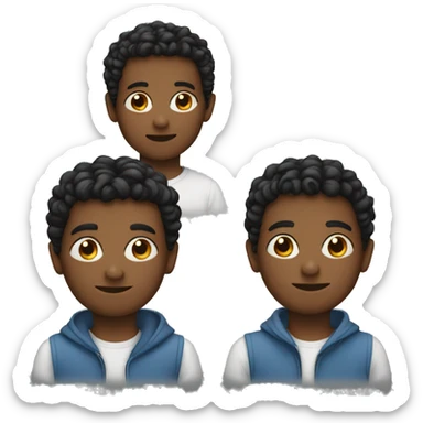 three boys sticker