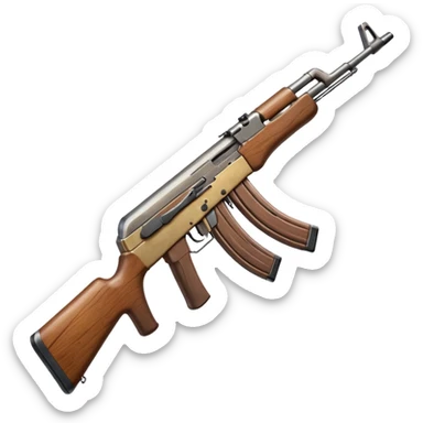 ak-47 with wood stock sticker