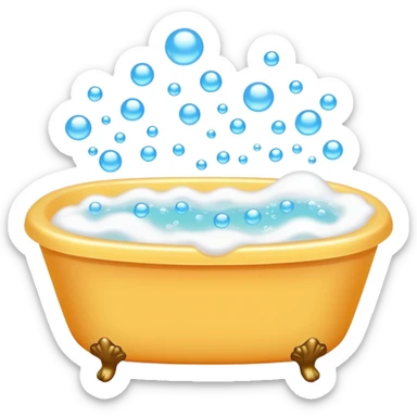 bubble bath sticker
