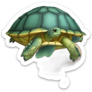 tartaruga come asas azuis sticker